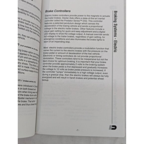 Dexter Axle Operation Maintenance Service Manual 600-8,000 Lb Axels 2003 - Picture 5 of 6